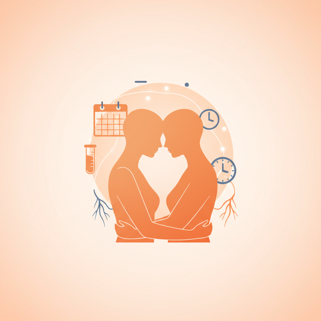 A couple holding hands in a waiting room, representing the emotional toll of infertility treatment