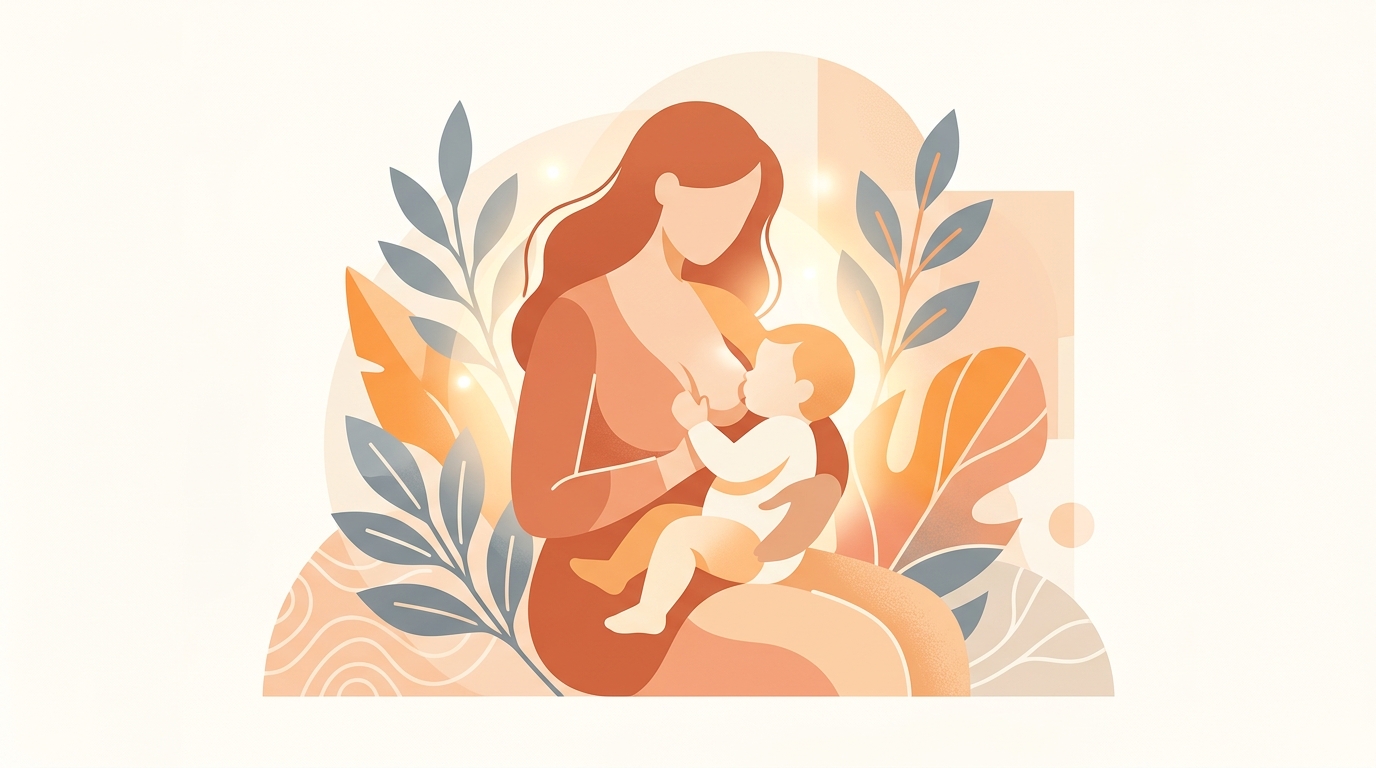 Toddler breastfeeding in a calm and natural setting